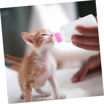 FRCOLOR 9pcs Pet Material Bottles for Newborn Puppies Kittens Rabbits Dog Bottle Kitten Milk Replacer Liquid Feeding Tools