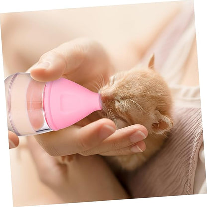 Puppy Milk Feeder Kitten Bottle Feeding Kit Silicone Nipples Safe Reliable for Newborn Pets