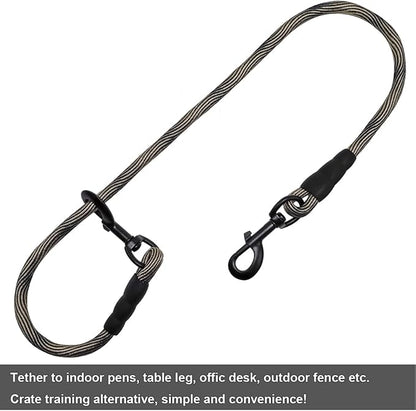 BTINESFUL 3FT Dog Tie Down, Nylon Rope Short Dog Tether Indoor Training Safety Vehicle Tether for Large Medium Strong Puppy