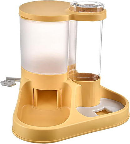 Pet Food Bowls, Automatic Dog Waterer Pet Cage Water Dispenser Transparent Pet Food Water Dispenser with Anti Slip Pad Adjustable Capacity for Pet Feeding
