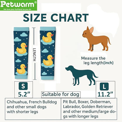 PetWarm Dog Recovery Sleeve 4pcs Set, Dog Leg Sleeve, Ideal for Comfort and Support During Pet Recovery, Suitable for Active or Support Recoverying Pet Use, Green, S