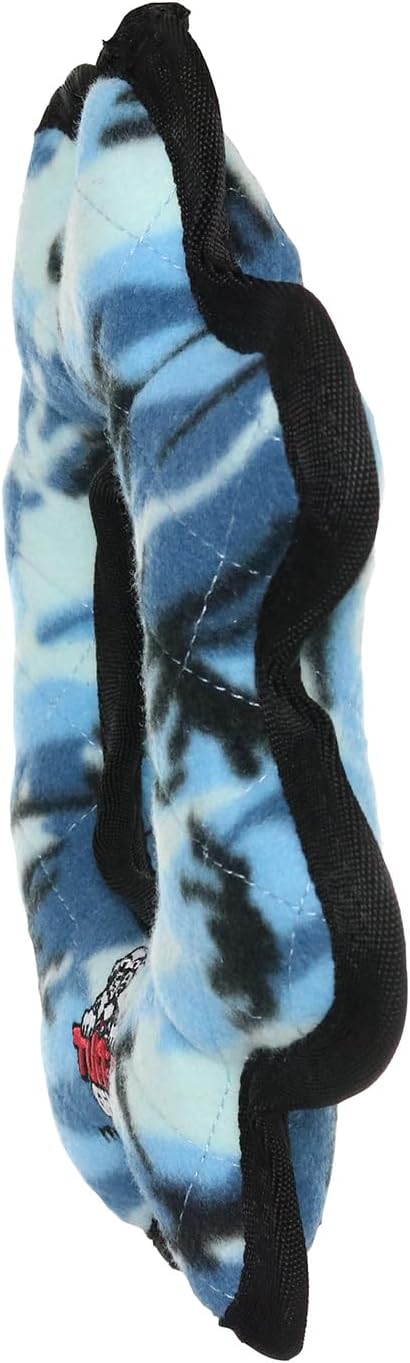 TUFFY- World's Tuffest Soft Dog Toy- Ultimate Gear Ring Camo Blue-Squeakers - Multiple Layers. Made Durable, Strong & Tough.Interactive Play (Tug,Toss & Fetch).Machine Washable & Floats