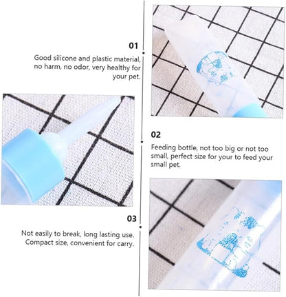 Toddmomy 2pcs Pet Nursing Bottles for Animals Food-Grade Hamster Feeders with Scale Design Portable Milk Feeders for Kittens Puppies and Pets