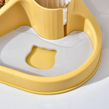 Pet Food Bowls, Automatic Dog Waterer Pet Cage Water Dispenser Transparent Pet Food Water Dispenser with Anti Slip Pad Adjustable Capacity for Pet Feeding