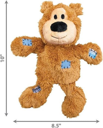 KONG Wild Knots Bears - Durable Dog Toys with Internal Knotted Ropes and Minimal Stuffing for Less Mess (Assorted Colors) (Medium/Large (2 Pack))