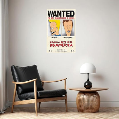 Rectify the Race Beavis And Butthead Do America Movie Mike Judge Bruce Willis 24x36 Poster