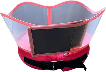 Inflatable Dog Cone Collar for Large Medium Small Dogs to Stop Licking, Soft Dog Cone Alternative Donut Collar After Surgery (Pink, L)