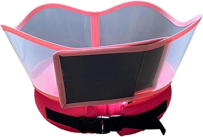 Inflatable Dog Cone Collar for Large Medium Small Dogs to Stop Licking, Soft Dog Cone Alternative Donut Collar After Surgery (Pink, S)