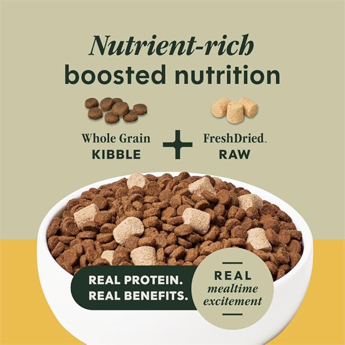 Instinct RawBoost, Natural Dry Dog Food with FreshDried Raw, Whole Grain Recipe - Real Chicken & Brown Rice, 3.5 lb. Bag
