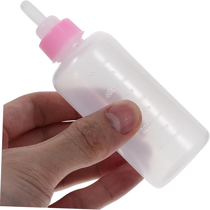 LIOOBO 6pcs Baby Milk Bottle Set for Small Dogs Cats Reusable Nursing Bottles for Newborn Pets Puppy Kitten Feeding Solution
