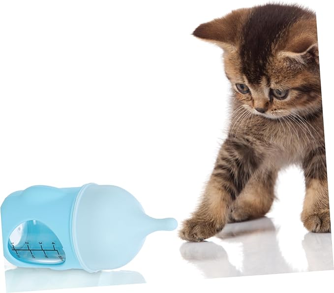 Toddmomy Mini Pet Feeding Bottle for Newborn Puppies Kittens Portable Milk Feeder Visible Scale Kitten Nursing Bottle