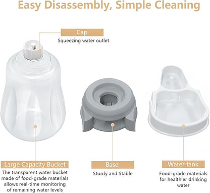 STALTWO 1.6 Gallon Automatic Dog Water Dispenser, Large Capacity Gravity Pet Water Bowl for Multiple Pets, BPA-Free Cat Water Feeder for Large Dogs, Refill Less Often, Grey