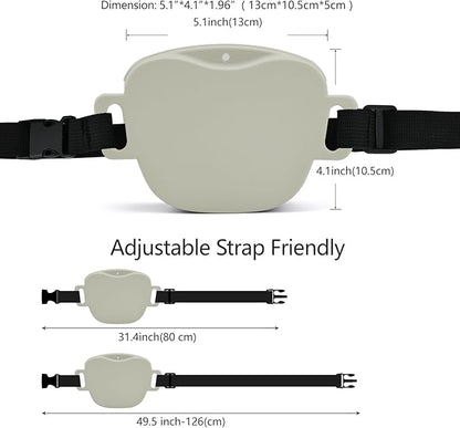 AUDWUD Magnetic Silicone Dog Treat Pouch with Adjustable Waist Belt Dog Training Bag for Small Medium Large Dogs Hands Free, Easy to Clean And Dishwasher Safe