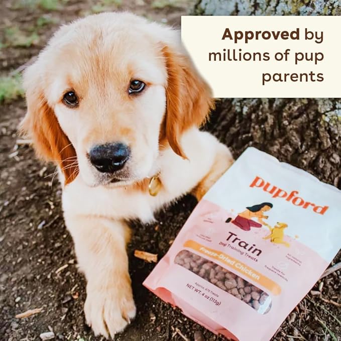 Pupford Freeze Dried Training Treats for Dogs & Puppies, 1800+ Limited Ingredient Bites (1lb Chicken Bundle)