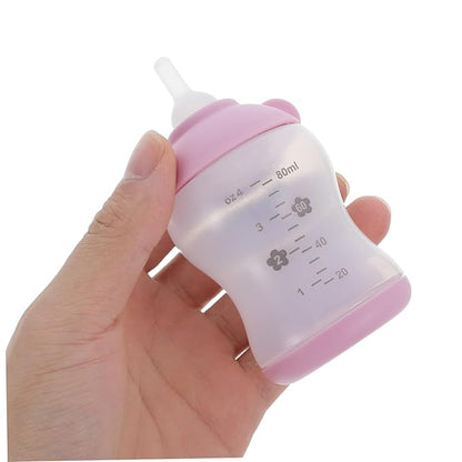 VANZACK 2PCS PET Nursing Bottle Set Silicone Nipple Feeding Bottles for Puppies and Kittens Portable Milk Feeder for Small Animals for Travel and Outdoor Use