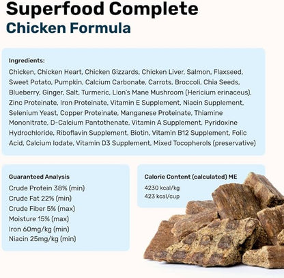 BADLANDS RANCH by Katherine Heigl – Superfood Complete Air-Dried Chicken Dog Food – High Protein with Superfoods for Daily Wellness & Consistent Nutrition – 24 oz