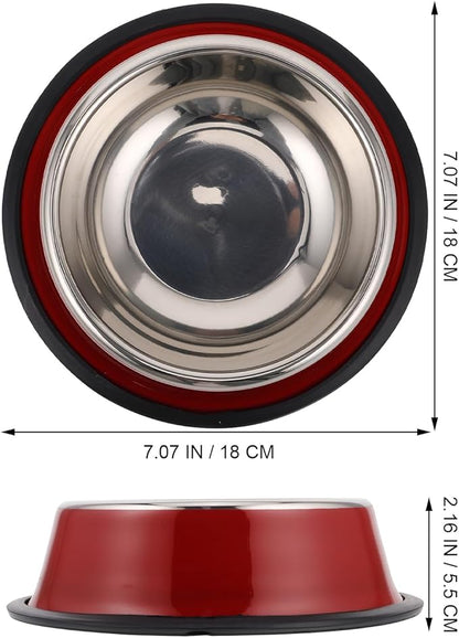 balacoo 7.08 Inch Non-Slip Eco-Friendly Pet Feeding Bowl Double Design for Dogs and Cats Stable Food and Water Dish Easy to Clean