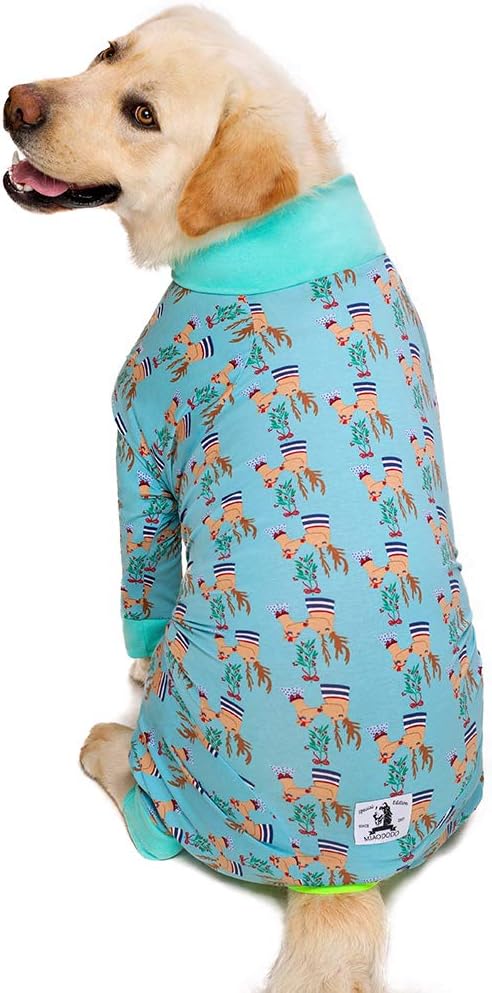 Christmas Surgery Recovery Suit female male for Dogs After Surgery Medium Large Dogs Onesie,Lightweight Dog recovery suit for Shedding Prevent Licking Surgical Wound,Dog Pajamas Pjs ,Full Belly