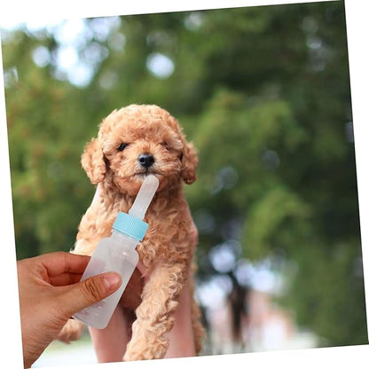 2pcs Small Animal Milk Feeder Bottles Puppy Kitten Nursing Kit for Newborn Pets Easy to Use Feeding for Kittens Puppies and Small Animals