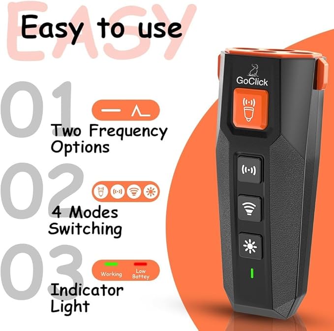 New Dog Bark Deterrent > 3 Emitters > Dog Training Tool> Safe and User-Friendly > Designed to Train Dogs and Discourage Excessive Barking > Alternative to Shock Collars.