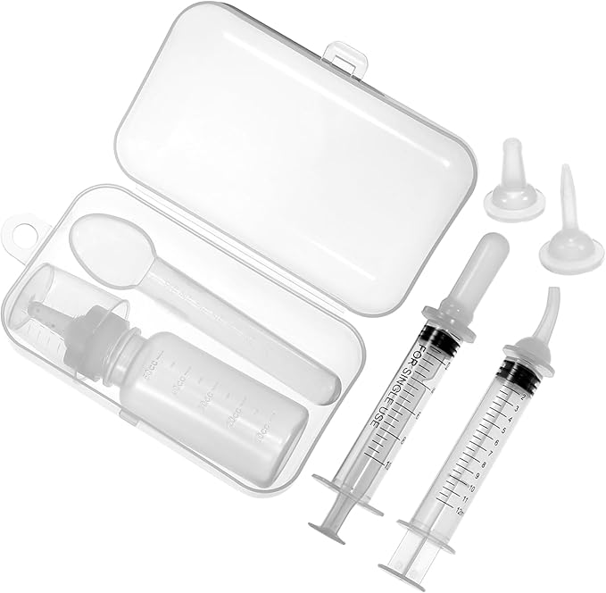 Mikikit Pet Supplies Puppy Kitten Feeding Tools Nursing Bottle Set Animal Milk Bottles Nipple