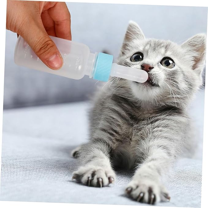 WOONEKY 2pcs Kitten Milk Bottle Puppy Feeding Bottles for Small Animals Optimal Capacity Convenient Design for Kittens and Puppies and Easy to Use