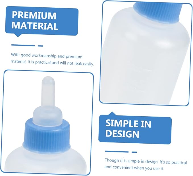 Totority 3pcs Pet Feeding Bottles Cat Milk Bottle Kitten Nipple Milk Feeder for Newborn Animals