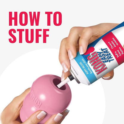 KONG Puppy - Natural Teething Rubber Chew Toy for Dogs - Stuffable Dog Toy for Extended Playtime - Chew & Fetch Toy for Puppies - for Large Puppies - Pink