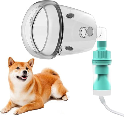 Dog Nebulizer Lying Cup and Inhaler Mask,White Pet Oxygen Mask, Suitable for Medium-Sized Dogs (Nebulizer Unit Not Included) M