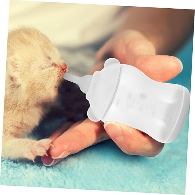 COLLBATH Pet Feeding Bottle Nursing Bottle for Small Pets for Kittens Puppies Newborn Animals Leak Design Easy to Lightweight Portable Milk Feeder