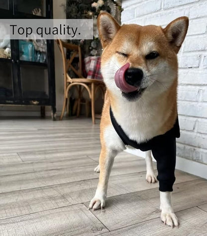 Xqpetlihai Dog Sleeves for Licking Dog Knee Brace After Surgery Wear for Dogs Abrasion Resistant Dog Recovery Sleeve for Dogs Cone Collar Alternative(2S)