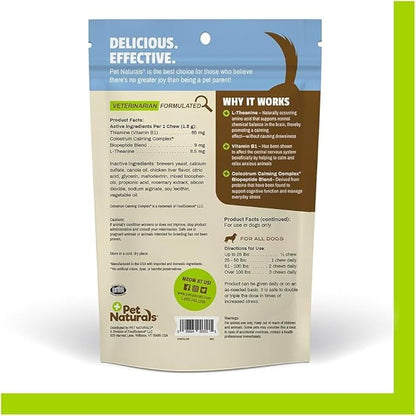 Pet Naturals Calming for Dogs, 30 Chews - Naturally Sourced Stress and Anxiety Calming Ingredients for Behavior Support - Vet Recommended