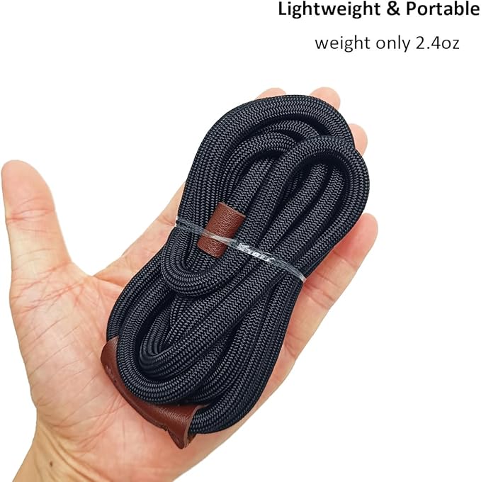 BTINESFUL 7ft Slip Lead Dog Leash, Strong Nylon Rope Leash, 1/4" Dog Training Lead for Small Medium Dogs, 14+ Colors (1/4" * 7 FT, Black)