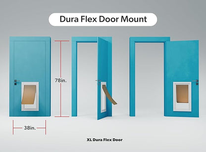 DuraFlex Heavy-Duty Aluminum Frame Pet Door for Medium-Sized Dogs (up to 30 lbs.) by High Tech Pet - Easy Installation Dog Door, Door Mount, Air Tight, Security Panel (8.25" x 17.25" Opening) - AF-3-M