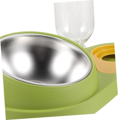 Plastic Pet Feeder Water Dispenser -Slip Dog Cat Bowls Automatic Feeding Tool