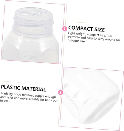 VANZACK 2pcs Dog Rabbit Cat Feeder Small Pet Nursing Bottles Scale Design for Kitten Replacement Milk