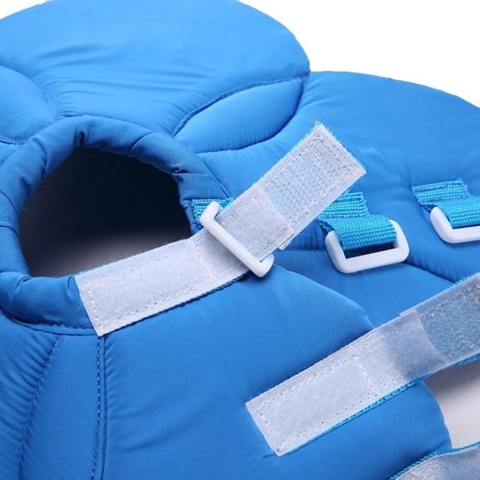 Dogs Cats Medical Grooming Pet E-Collar Recovery Remedy Protective Dog Lick Caught Soft Sponge Adjustable Postoperative Kit for Small and Medium Dog (Blue, M (neck's Girth 10.6" to 11.4"))