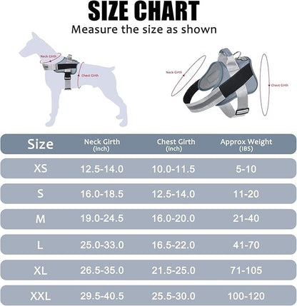 Bolux Dog Harness, No-Pull Reflective Dog Vest, Breathable Adjustable Pet Harness with Handle for Outdoor Walking - No More Pulling, Tugging or Choking (Blue, S)