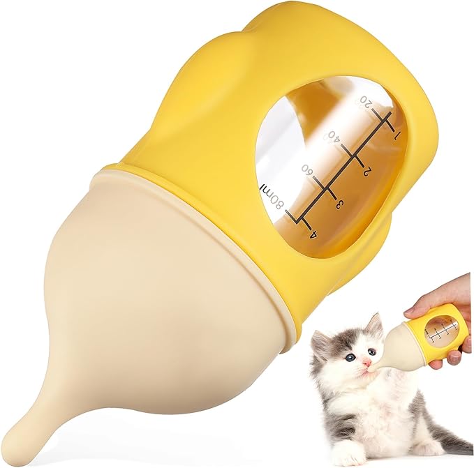 Reusable Pet Nursing Bottle with Soft Flexible Tip for Newborn Puppies and Kittens Clear Scale Feeding Tool with Anti-Spill Valve Easy to Clean Animal Milk Feeder