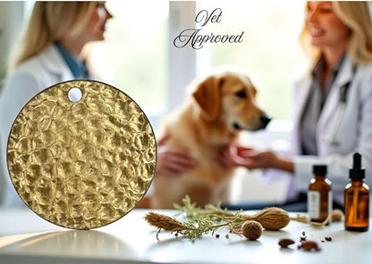 Dog & Cat Flea Collar Tag. All Natural Flea and Tick Prevention with BioResonance Technology Lasts Up to 12 Months. No Pesticides. Safe Non-Toxic Flea Tag .Attach to Collar/Works Without Chemicals