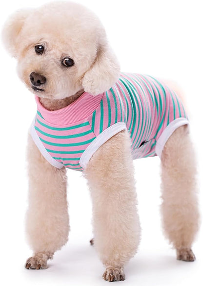 2 Packs Pet Dog Recovery Onesie Suit for Dogs Cats After Surgery,Dog Abdominal Wounds Bandages Cone E-Collar Alternative. (Grey, L)