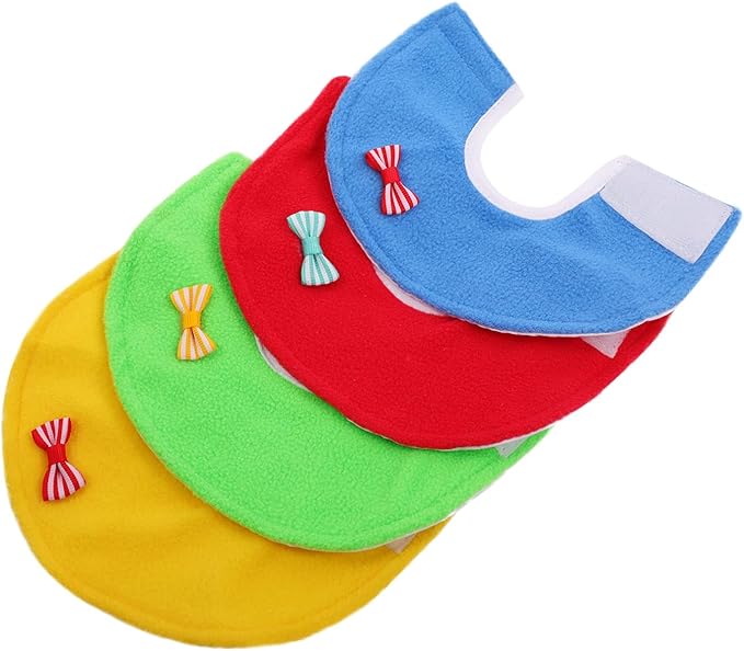 Bird Cone Collar 4 Pcs Set Pet Parrot Anti-bite Elizabethan Collars Protective Anti-Grab Feather Wound Healing Recovery Cones for Lovebird Cockatiel Budgerigar Parakeet Yellow Blue Red Green