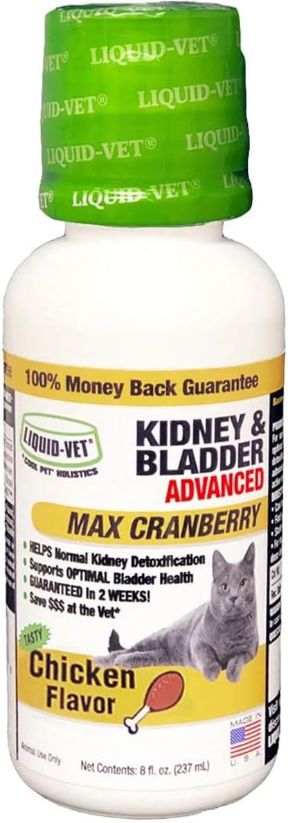 LIQUID-VET Feline Kidney & Bladder Advanced Formula, Chicken Flavor, 8 oz