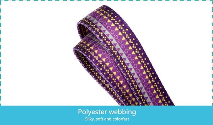 Martingale Collar Dog Collar No Pull Pet Collar Heavy Duty Dog Martingale Collars Silky Soft with Unique Pattern for Medium and Large Dogs (Dark Purple & Yellow,M)