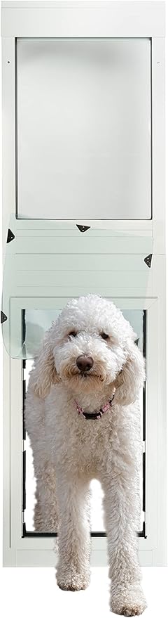Security Boss Giant Breed Patio Pet Door Large 15 x 28 Flap Insert for Sliding Doors 70-99" Track Heights