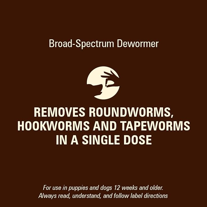 Worm X Plus 7 Way De-Wormer Chewables for Dogs - Tablets for Small Dogs & Puppies (6-25 lbs) (pyrantel pamoate/praziquantel), 2 Count