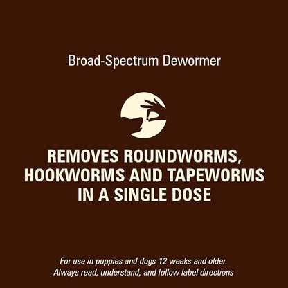 Worm X Plus 7 Way De-Wormer Chewables for Dogs - Tablets for Small Dogs & Puppies (6-25 lbs) (pyrantel pamoate/praziquantel), 2 Count