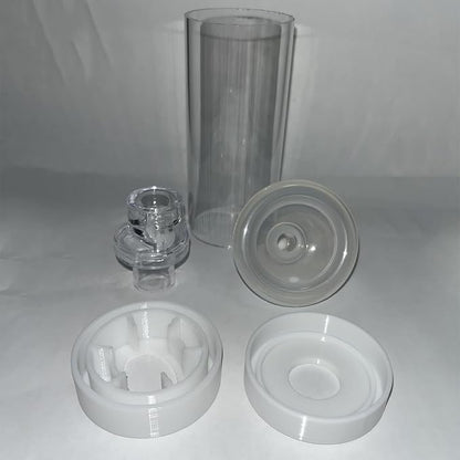 Cat/Dog Inhaler Aerosol Chamber with Valve - Round Silicone Material Cover, Transparent Version (Large)