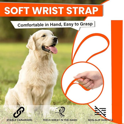 Waterproof Dog Leash 10ft, 16ft, 30ft, 50ft PVC Recall Long Line Dog Leash Beach Swimming Tracking Training Dogs Lead for Small, Medium and Large Dogs
