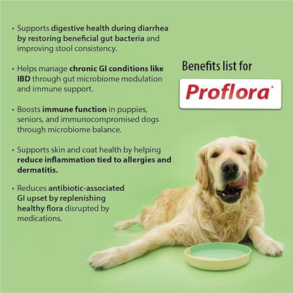 Daily Probiotics and Prebiotics for Dogs, Supports Digestive Health and Immune System, 30 Powder Sachets, 1.06 oz (1-Pack)